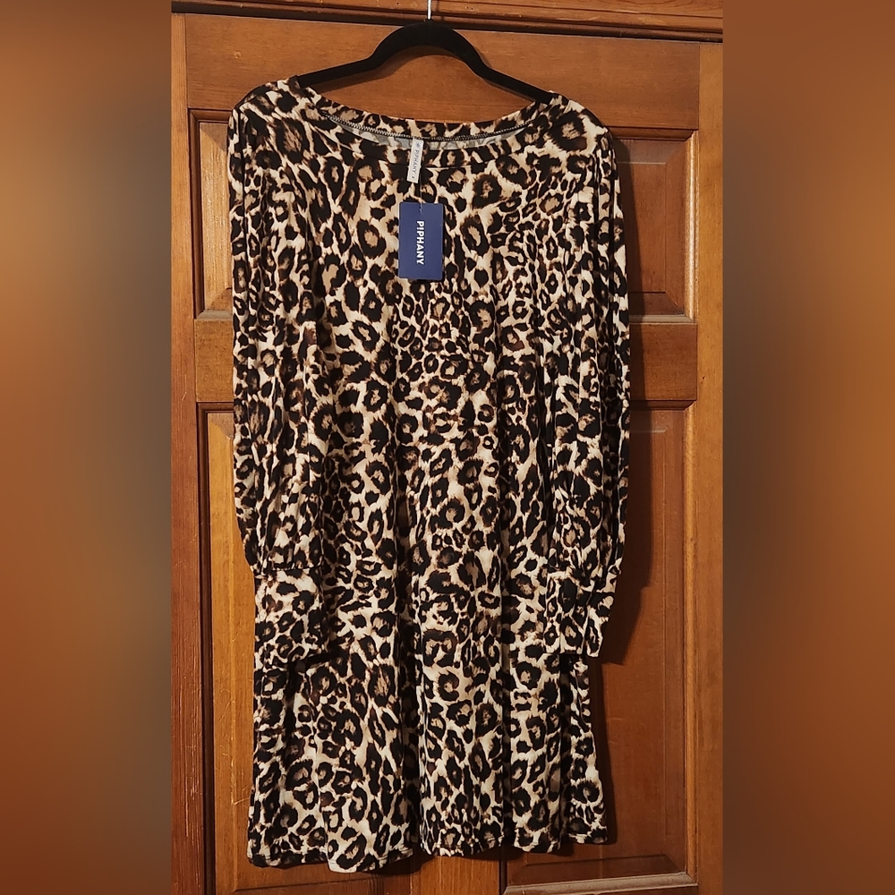 Piphany Wollman long ballon sleeve midi dress